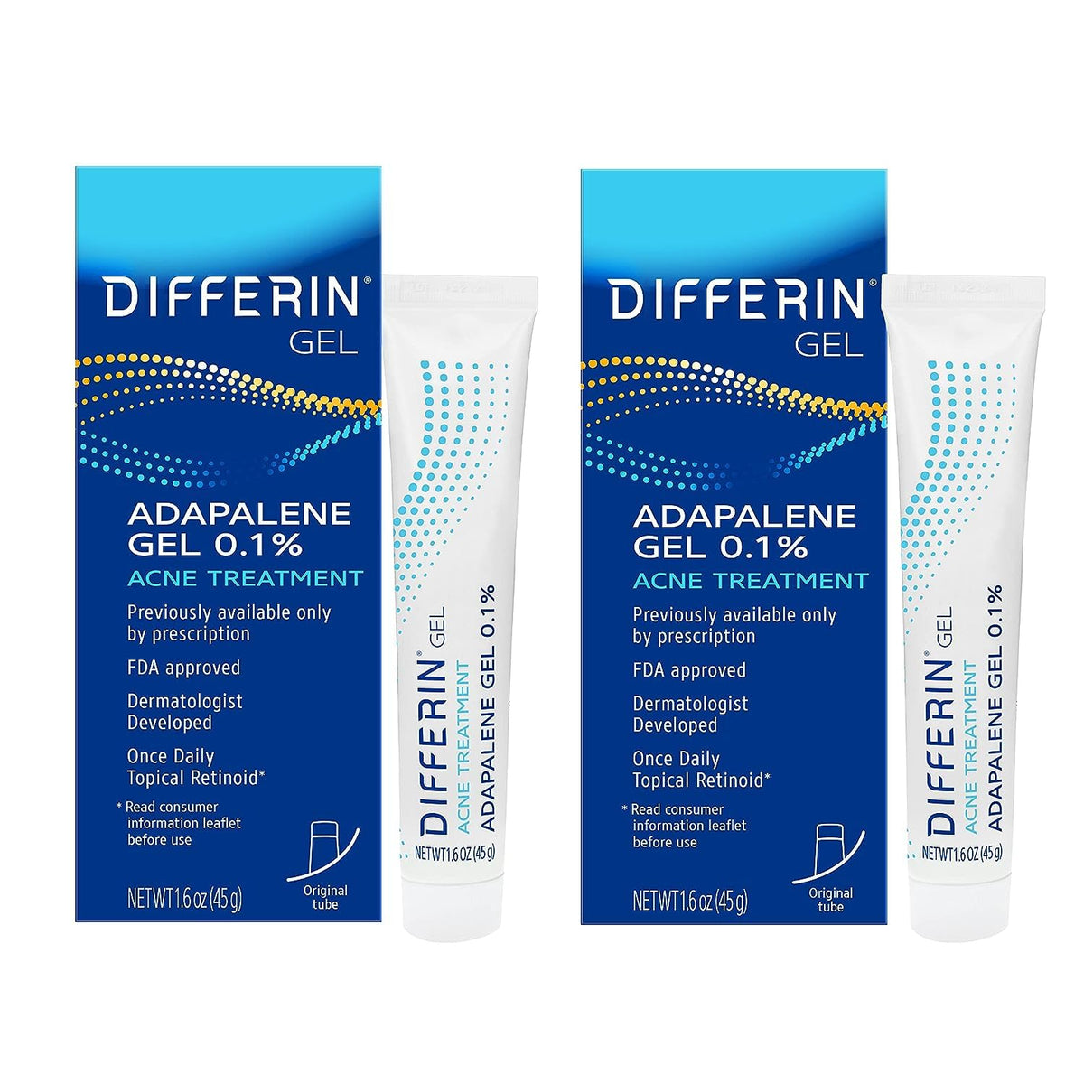 Differin Acne Retinoid Gel 0.1% front view