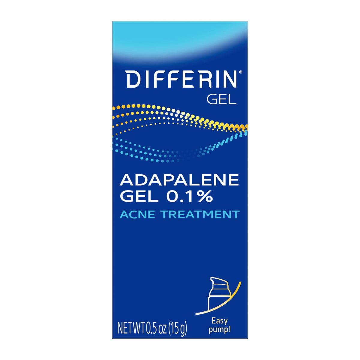 Differin Acne Retinoid Gel 15g pump front view