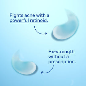 Differin Gel application on skin close-up
