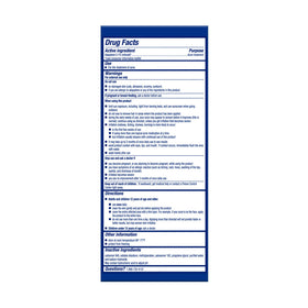 Differin Gel ingredients list on packaging
