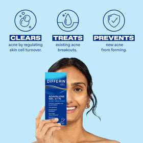 Differin Gel packaging with clear label