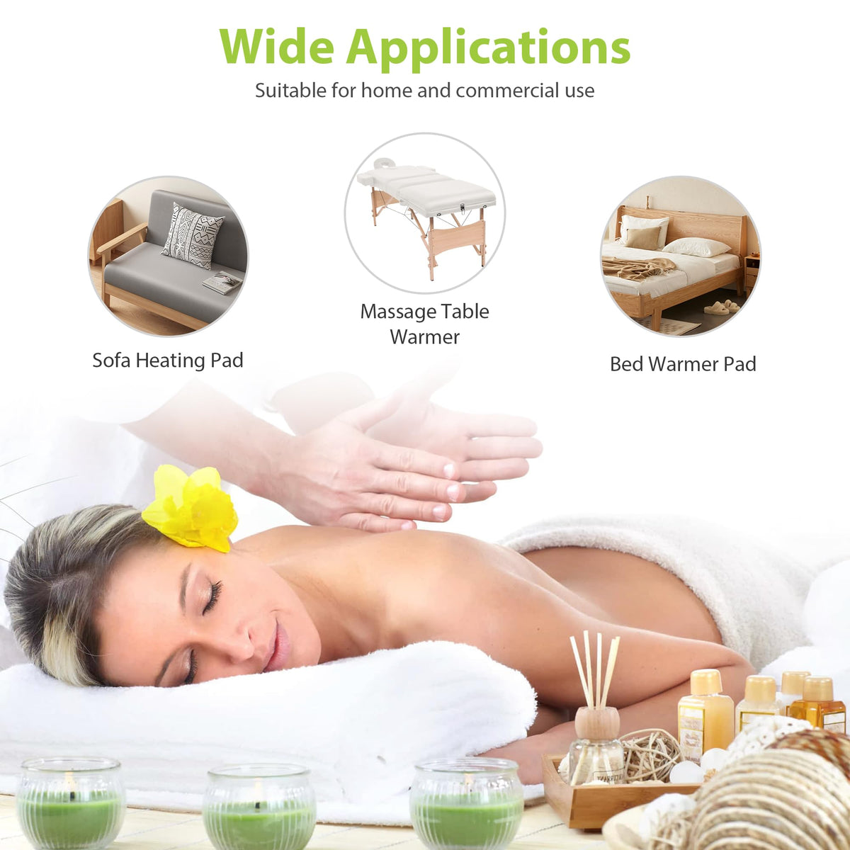 Digital display of BECALIN Massage Table Warmer with temperature settings