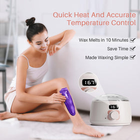 Digital hard wax warmer included in BLITZWAX waxing kit
