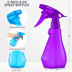 DilaBee 8oz purple spray bottle front view