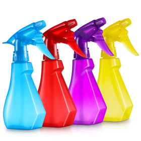 DilaBee 8oz spray bottles in blue, red, purple, and yellow