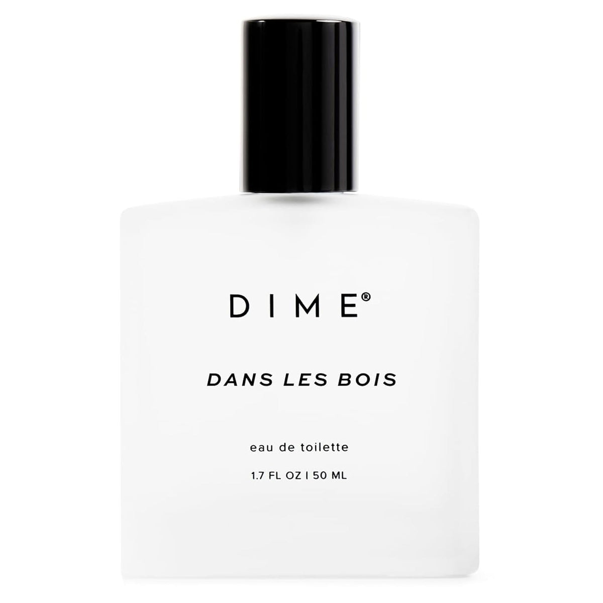 DIME Dans Les Bois Perfume front view with elegant packaging