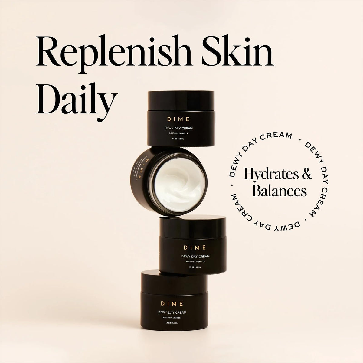 DIME Dewy Day Cream 50ml texture close-up