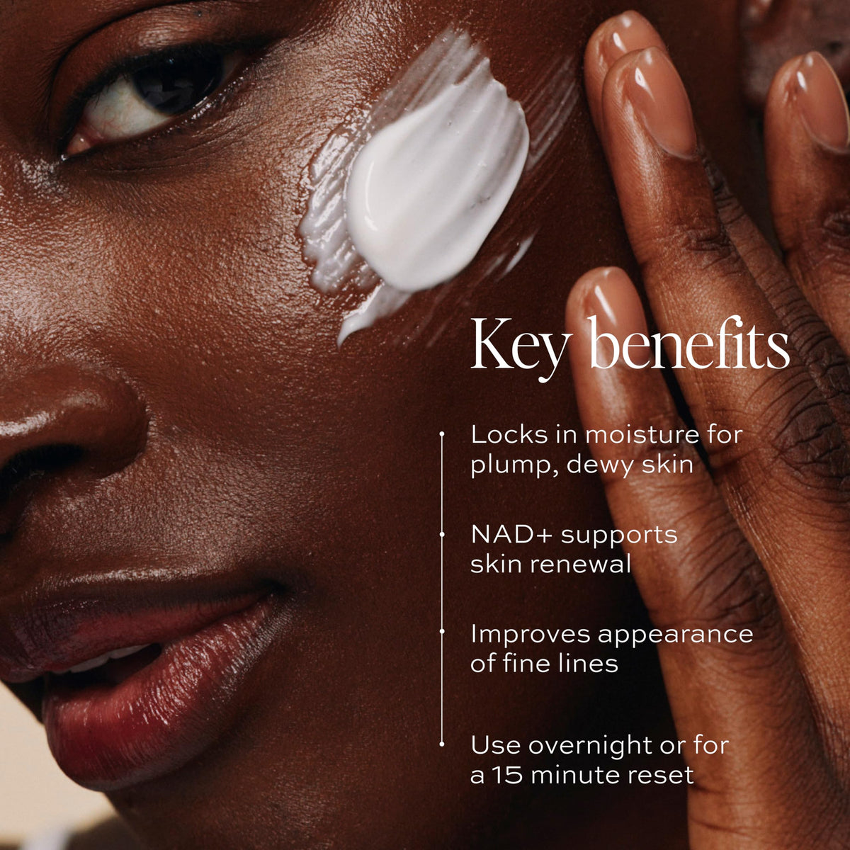 DIME Dewy Recovery Mask packaging with ingredients