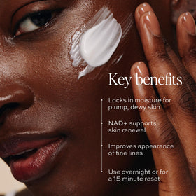 DIME Dewy Recovery Mask packaging with ingredients