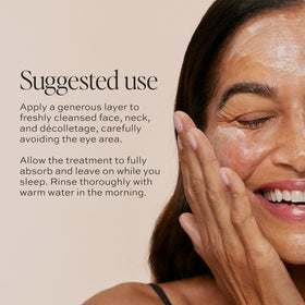 DIME Dewy Recovery Mask with a fresh apple