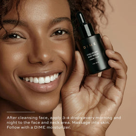 DIME Hyaluronic Acid Serum 1 oz with a clean towel