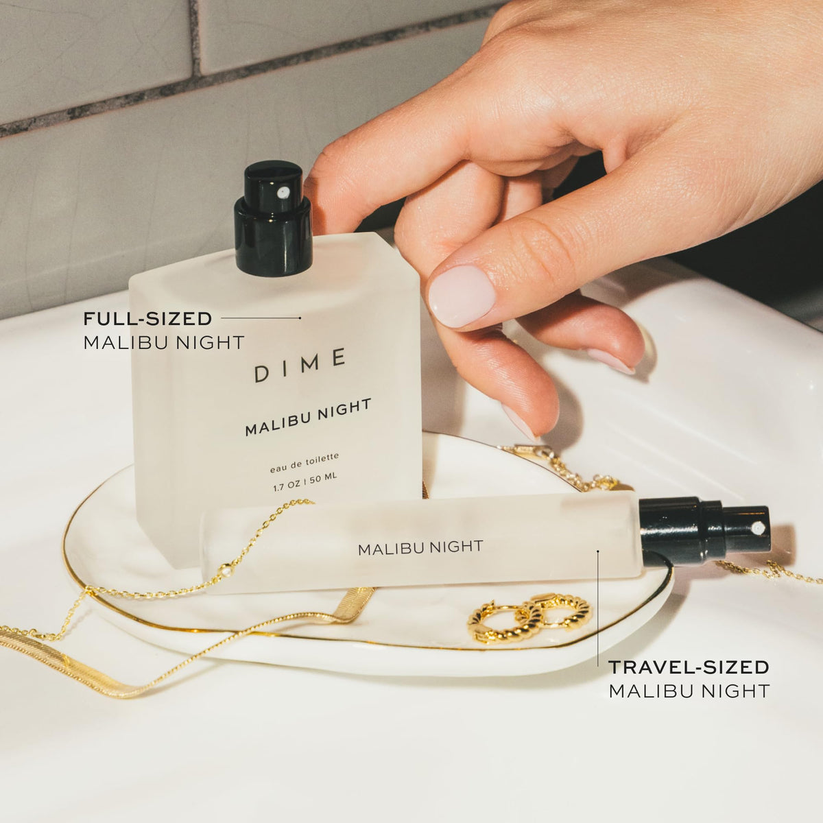 DIME Malibu Night Travel Perfume 10ml side view
