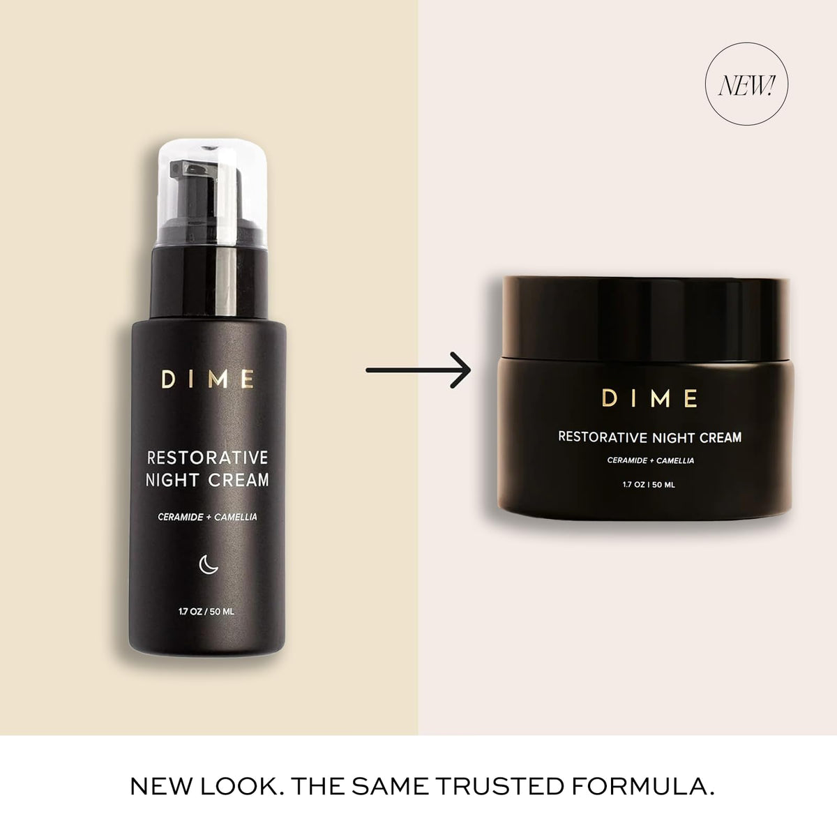 DIME Restorative Night Cream 50ml texture close-up