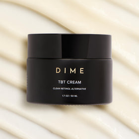 DIME TBT Cream 1.7 oz open showing cream texture