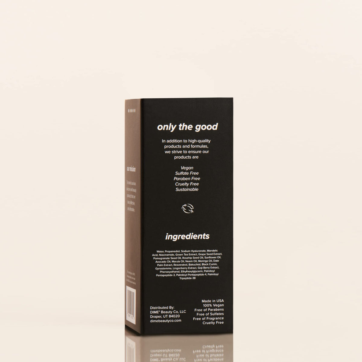 DIME TBT Serum 1 oz with fresh ingredients around