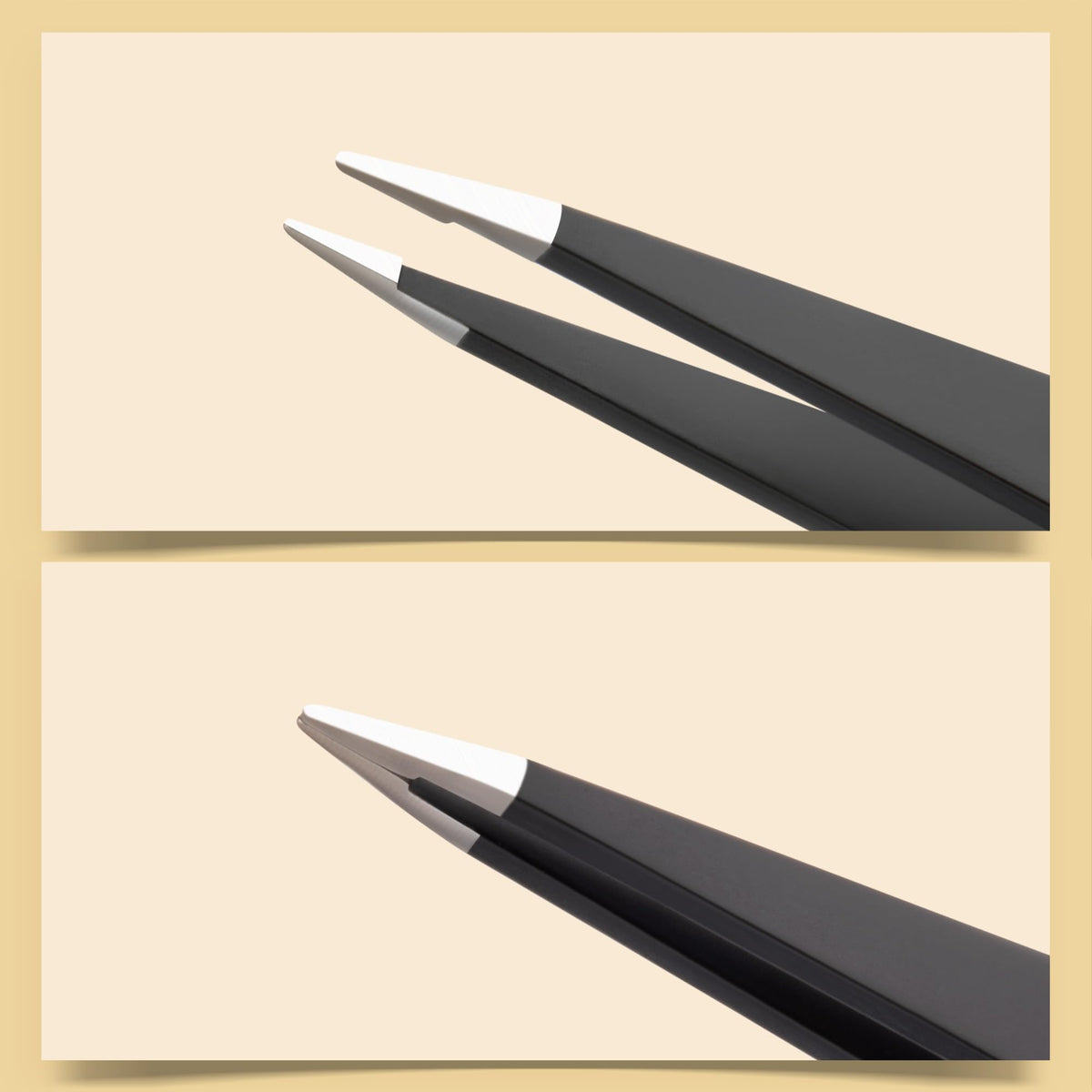 Diodiva point tweezer displaying fine tip for ingrown hair removal