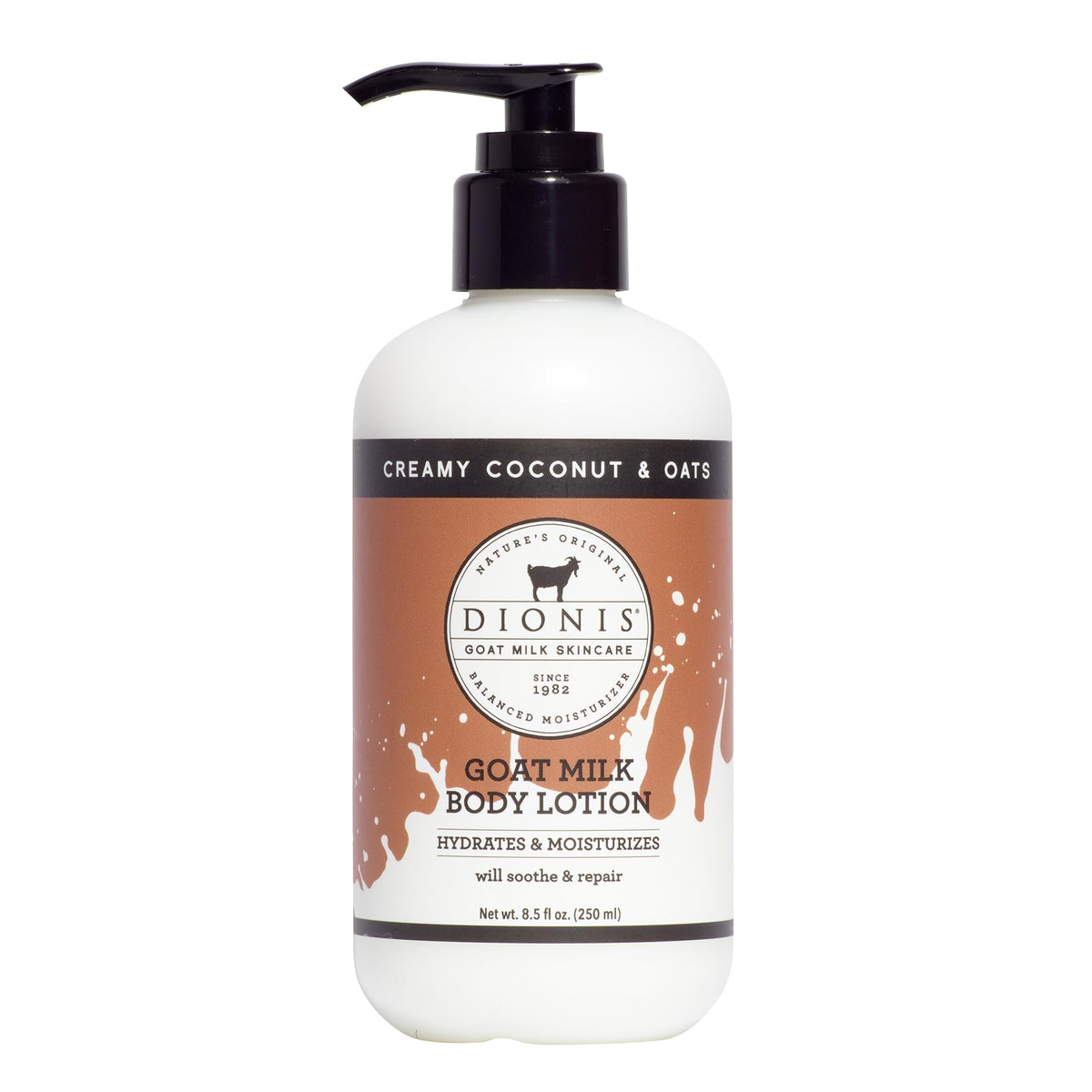 Dionis Goat Milk Lotion 8.5 oz front view with pump