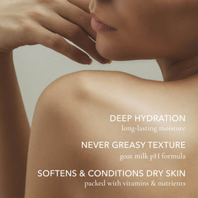 Dionis Goat Milk Lotion texture on hand