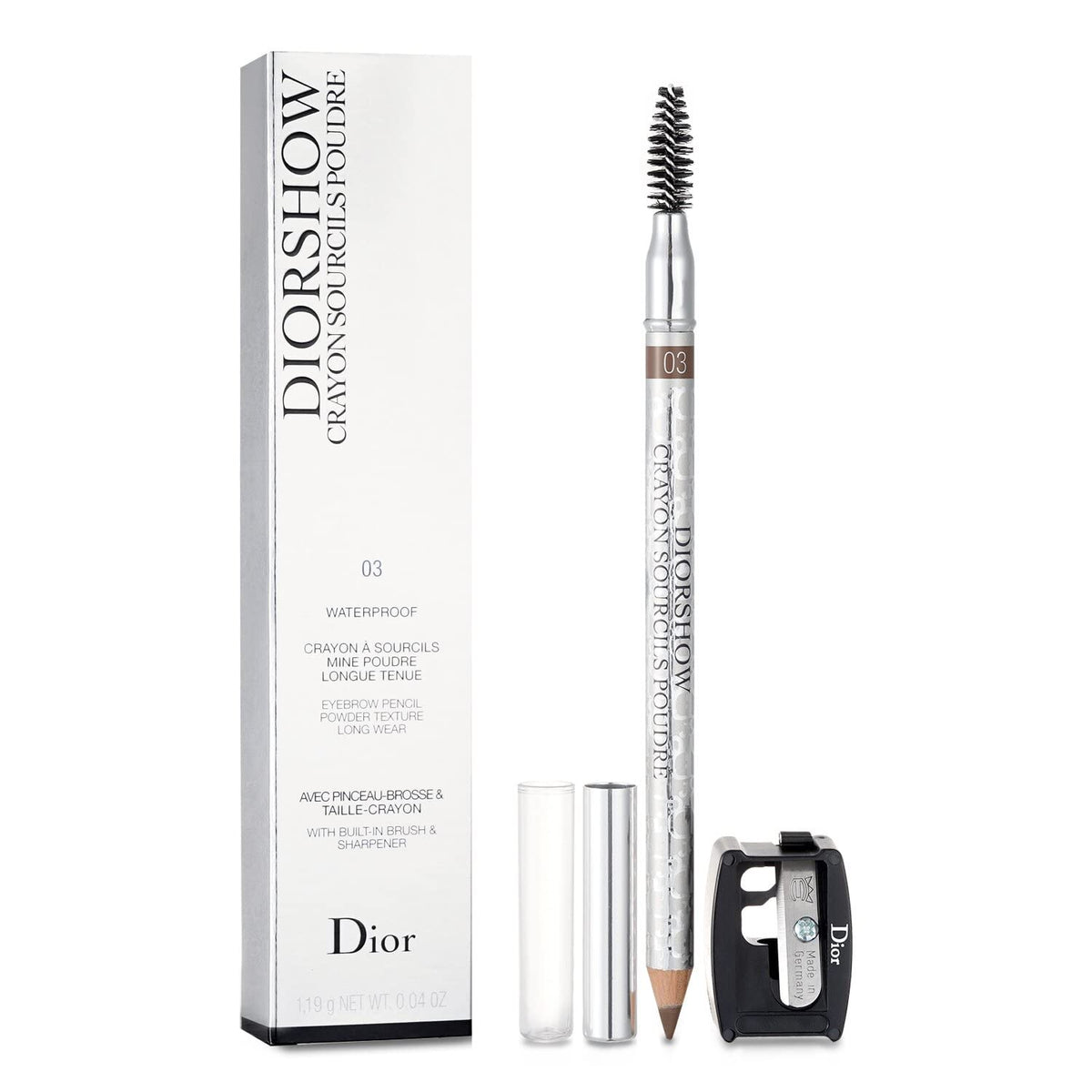 Dior Diorshow Eyebrow Pencil #03 Brown with included brush