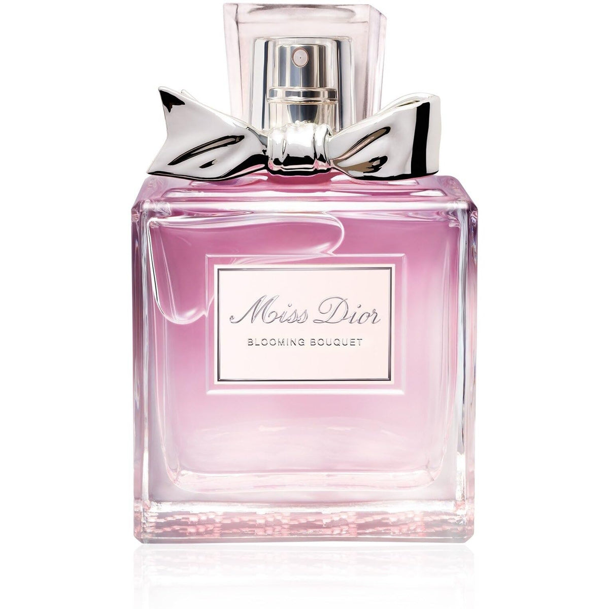Dior Miss Dior Blooming Bouquet Eau de Toilette front view with silver ribbon