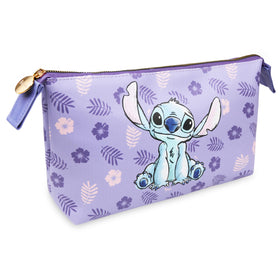Disney Toiletry Bag front view in purple featuring Stitch