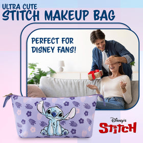 Disney Toiletry Bag open with cosmetics inside