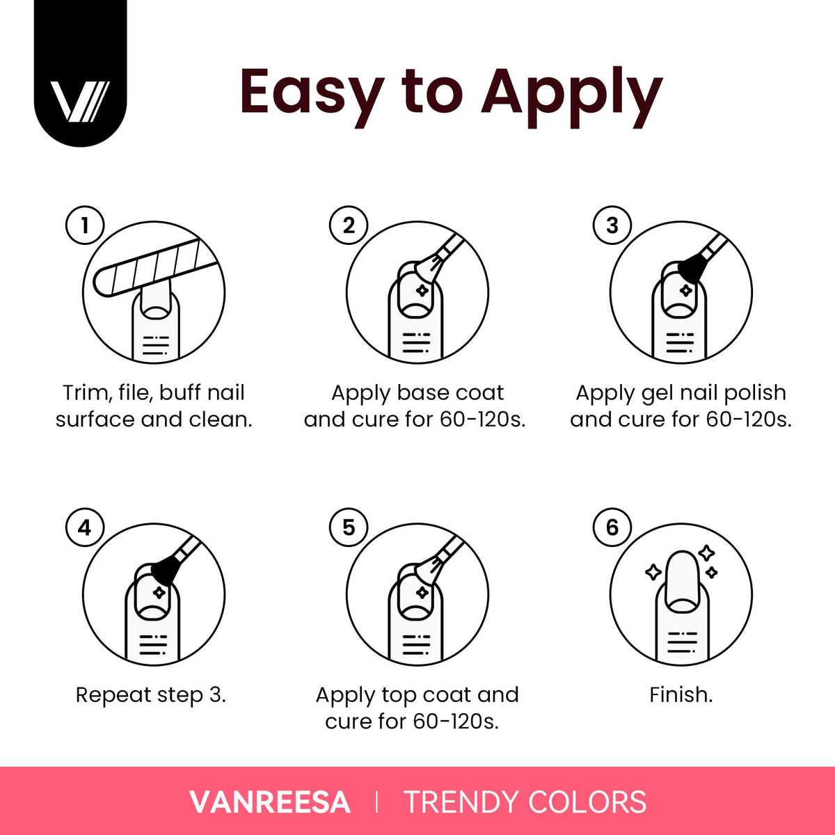 Display boards for selecting gel nail polish colours