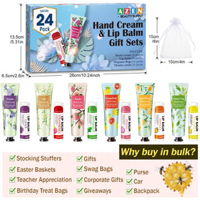 Display of AZEN hand creams and lip balms for events