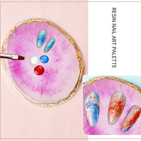 Display of completed nail art on Pengxiaomei palette