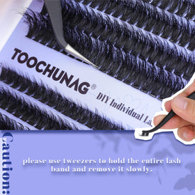 Display of fluffy lashes from TOOCHUNAG kit