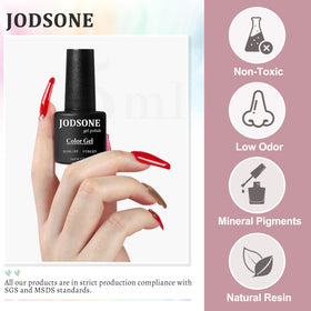 Display of JODSONE gel nail polish colours arranged