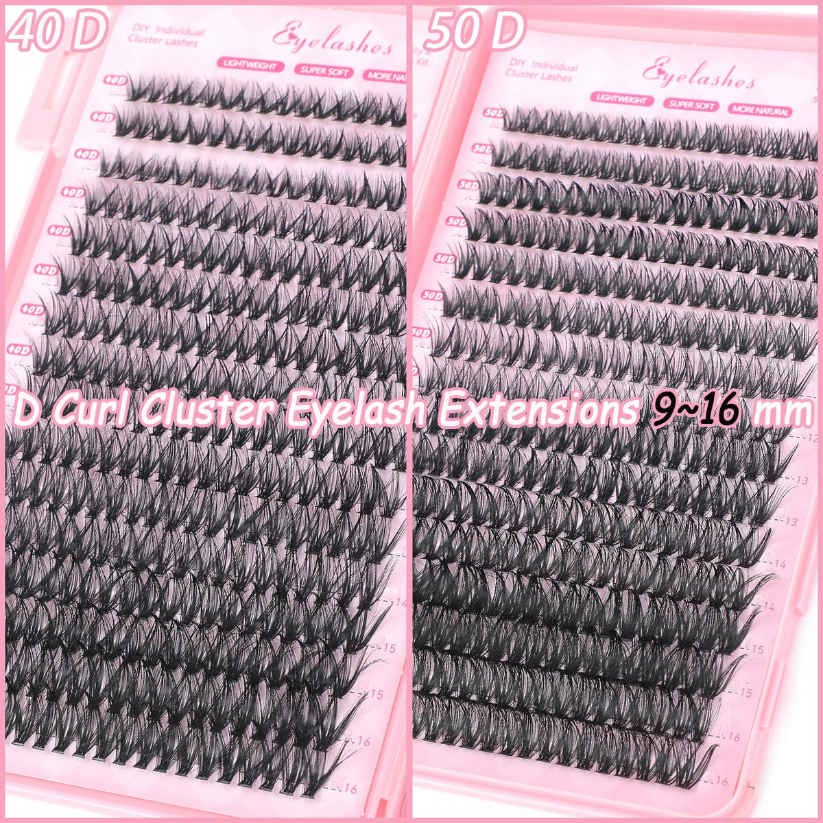 Display of OLLAVO Lash Clusters Kit packaging