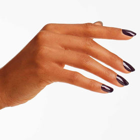 Display of OPI Nail Lacquer Black Cherry Chutney with brush