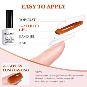 Display of RARJSM Jelly Gel Nail Polish Set with all six shades