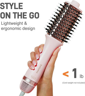 DISSTAR Hair Blow Dryer Brush demonstrating lightweight design