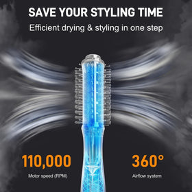DISSTAR Hair Blow Dryer Brush showing heat settings