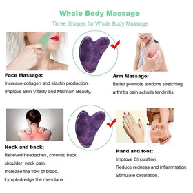 Ditind Gua Sha tool next to body cream and oil