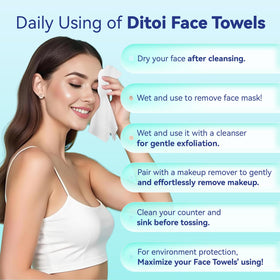 Ditoi Disposable Face Towels XXL smooth side close-up