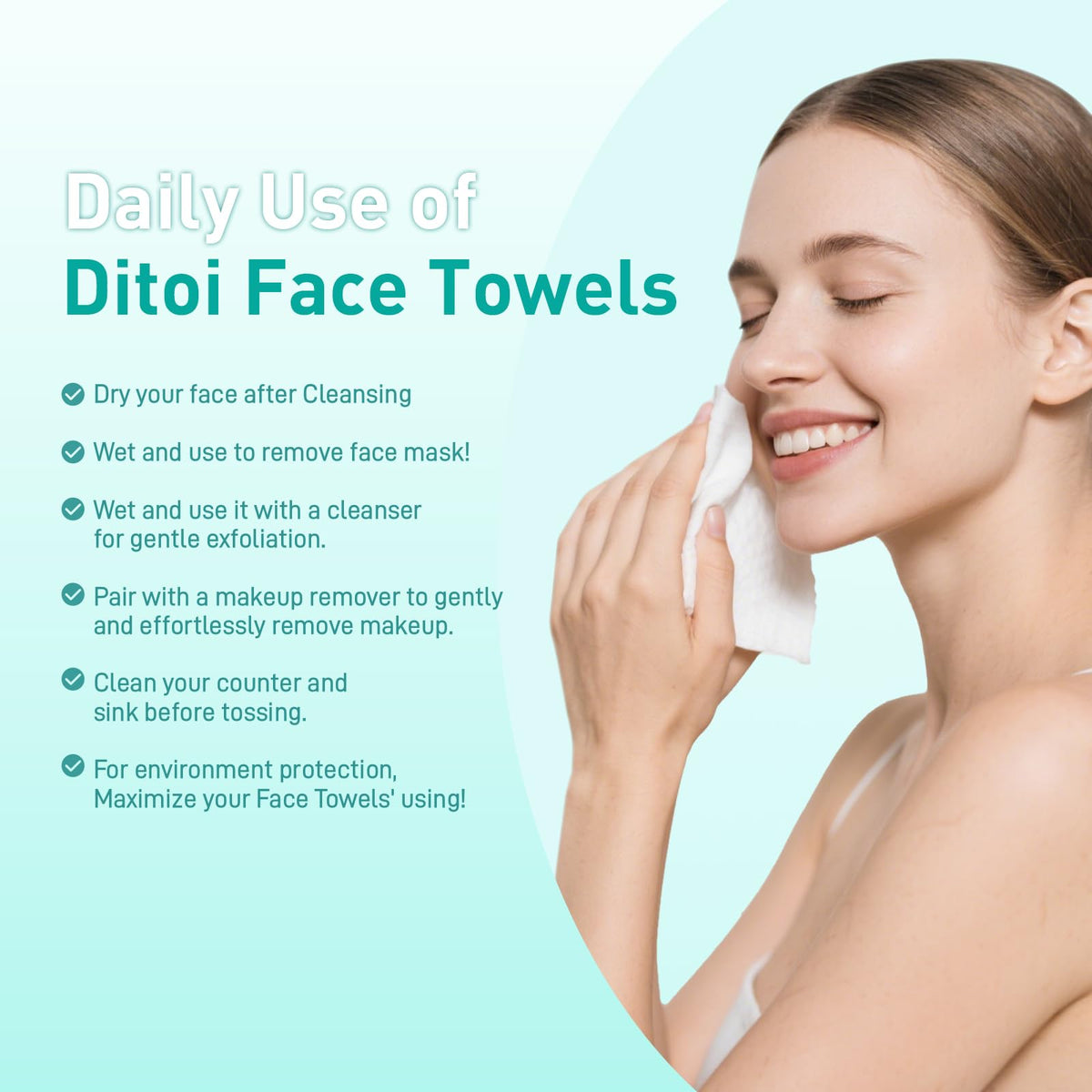 Ditoi Face Towels XXL smooth surface close-up