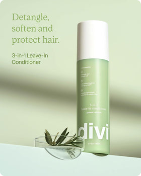 Divi 3-in-1 Leave-In Conditioner back view with ingredients