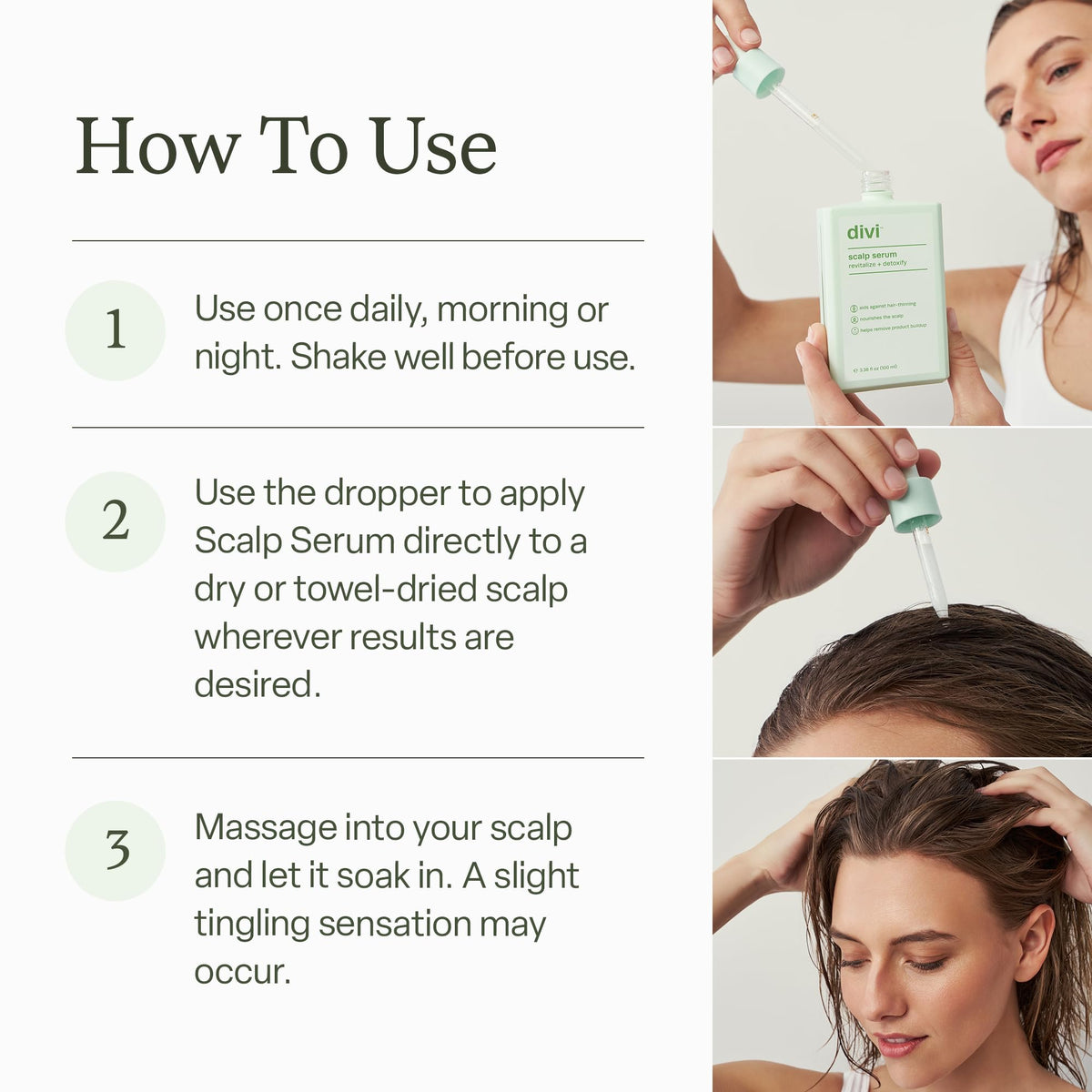 divi Scalp Serum 100ml bottle with dropper