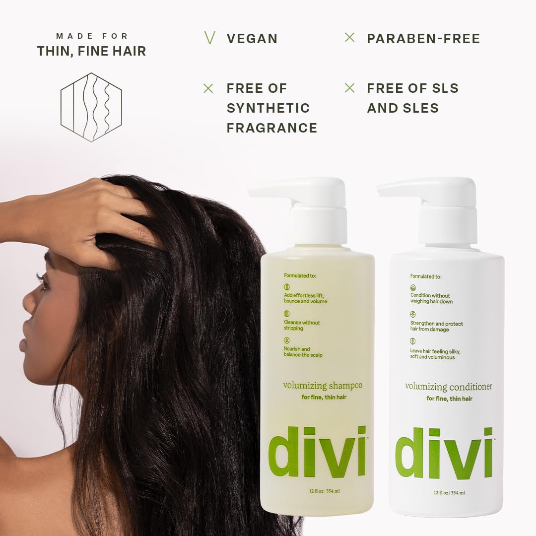 divi Volumizing Shampoo bottle side view