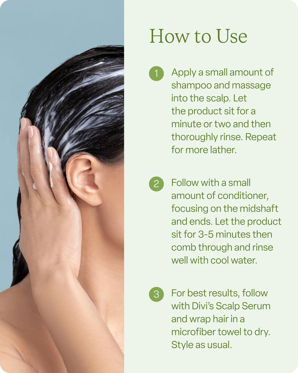 divi Volumizing Shampoo & Conditioner Set lifestyle scene