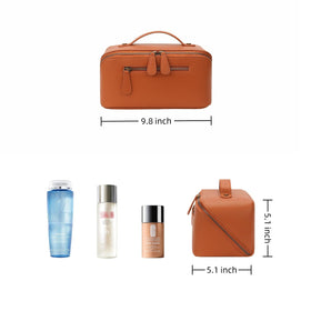 Divvia Travel Makeup Bag side view with handle
