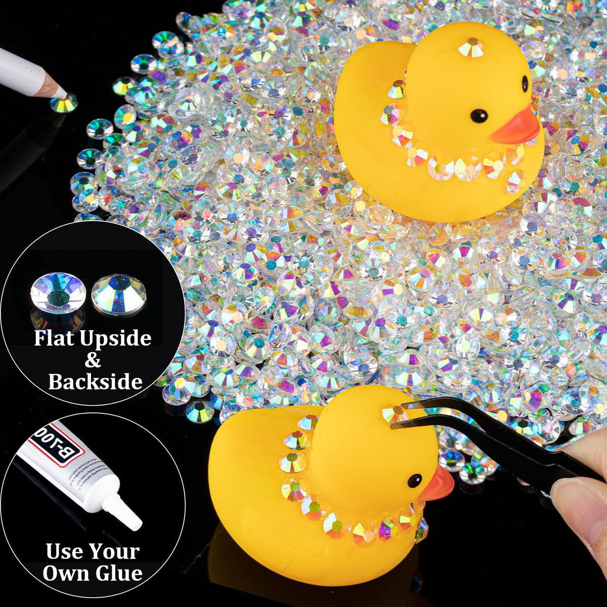 DIY craft project featuring BELLEBOOST AB resin rhinestones