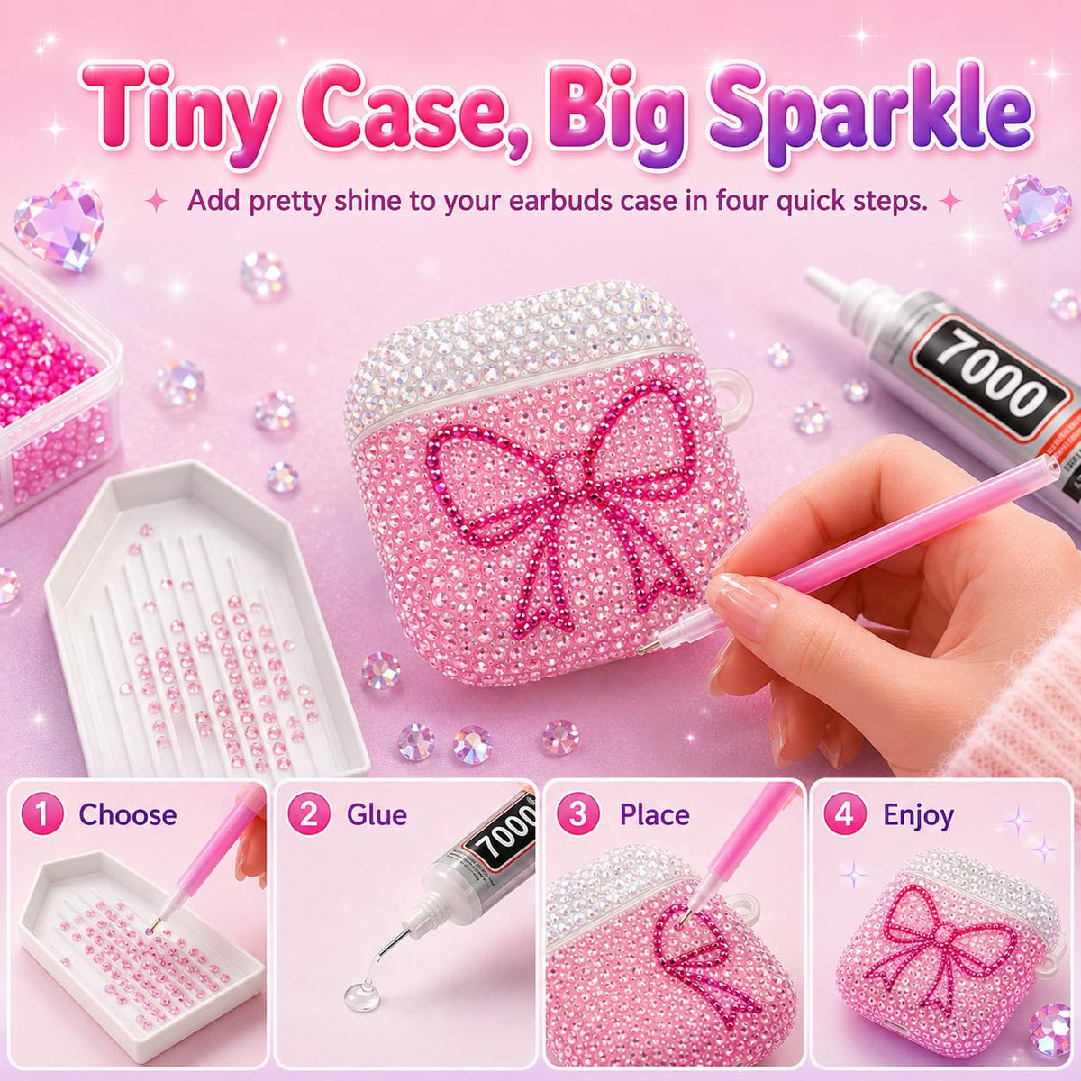 DIY project using Redtwo rhinestones on a tumbler