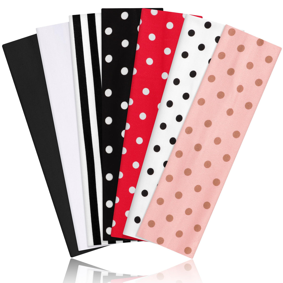 DiyJibb 7 pack wide headbands for women in various colours