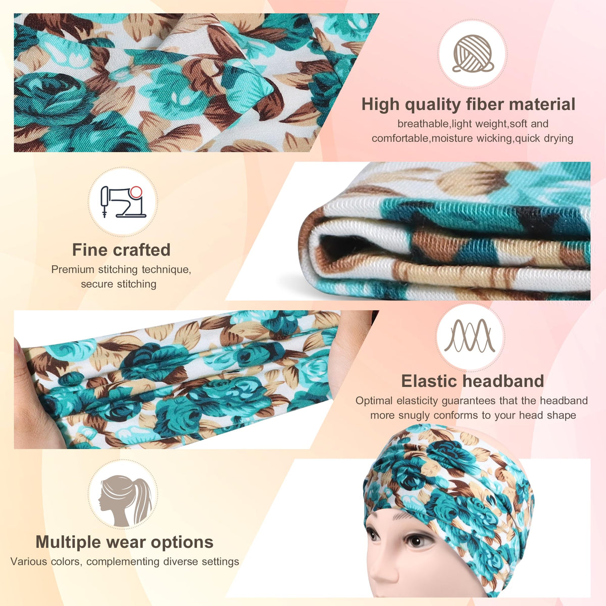 DiyJibb headband worn by a model during summer activities