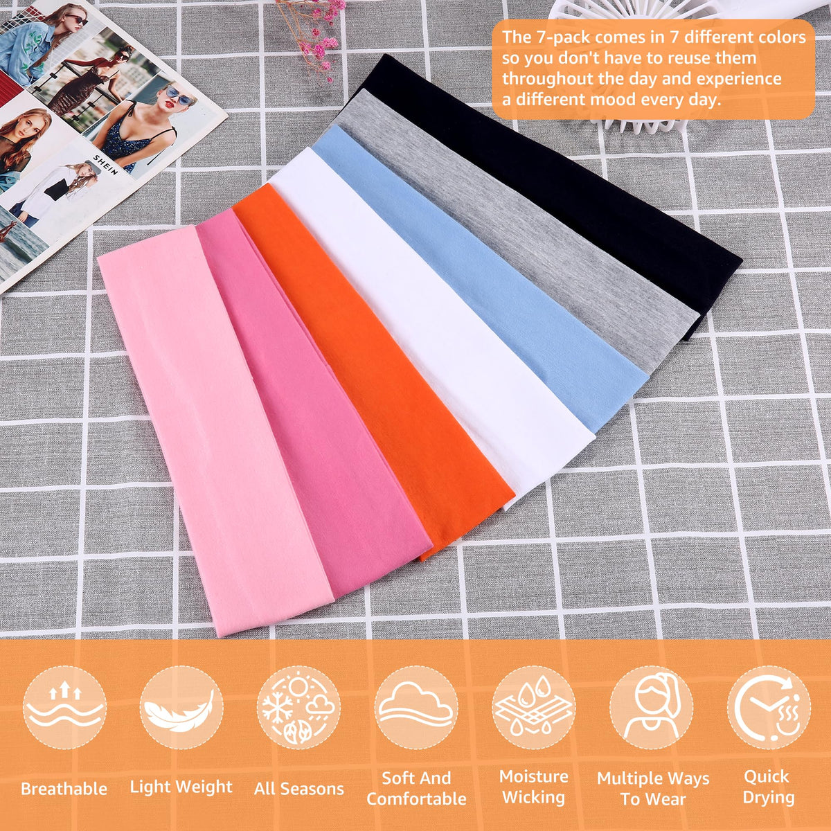 DiyJibb headbands in black and white on a flat surface