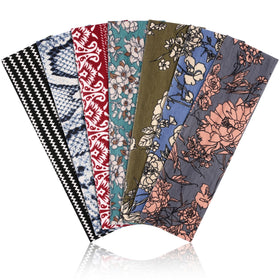 DiyJibb headbands set in assorted colours including black and floral gray